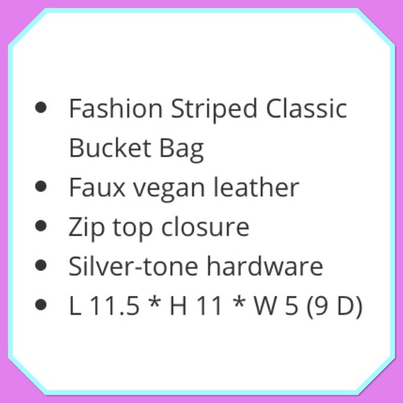 ❌SOLD❌ Red & White striped classic BUCKET BAG - Picture 5 of 5